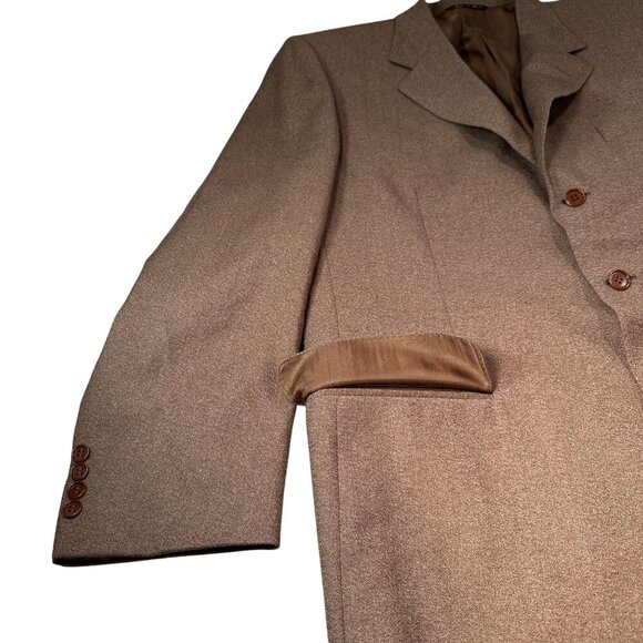Canali Milano Italy Surreys Wool Single Breasted Blazer Mens Coat Notch 3 Button - Picture 8 of 16